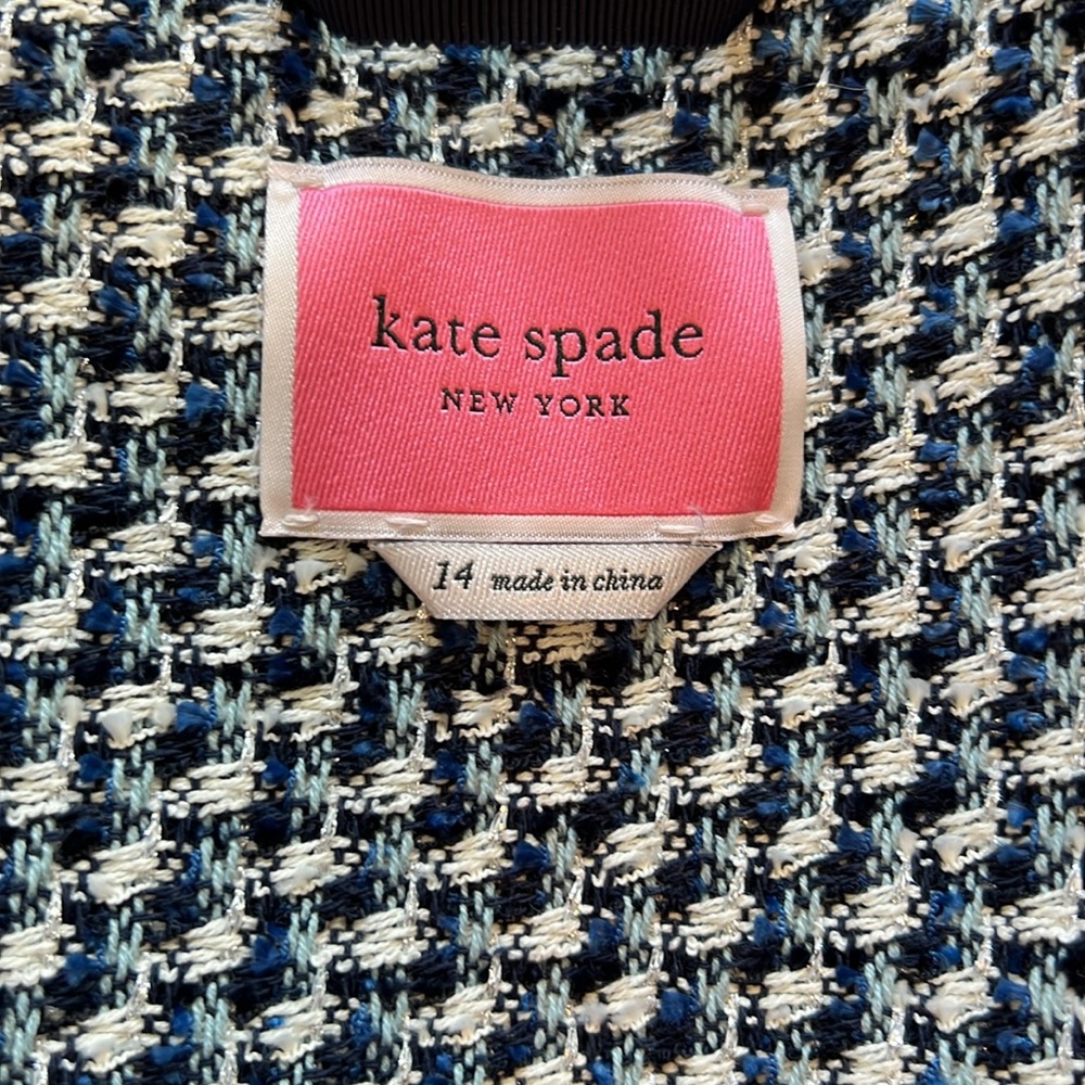kate spade Black and White Tweed Button Front Jacket - Picture 5 of 5